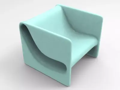 Muhga Chair Low-poly 3D model