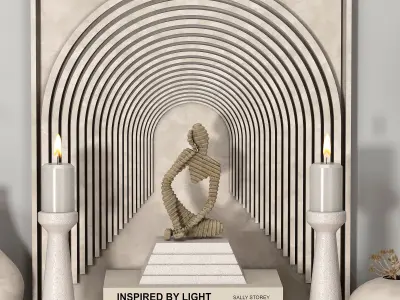 Decorativeset02 items on shelf 3D model