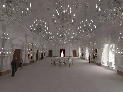 Sala Bianca Palazzo Pitti 3D model