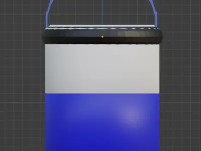 Punching bag with Russian flag Low-poly 3D model