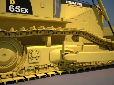 bulldozer komatsu 65ex 3D model
