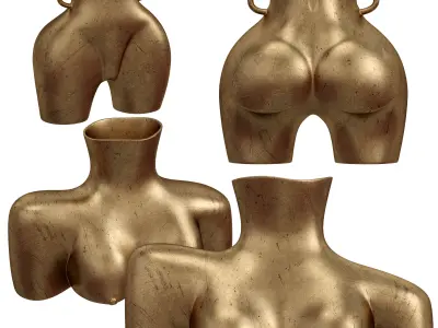 Body vase 1 Low-poly 3D model