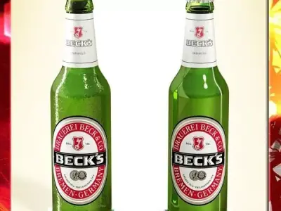 Becks Beer Bottle 3D model