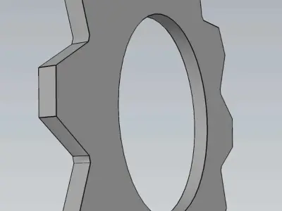 Mechanical Simple Gear 3D model