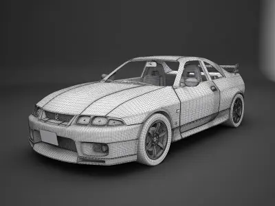 Nissan GTR- R33 3D model
