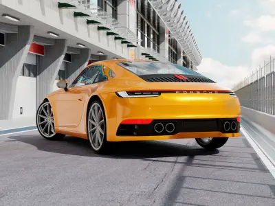 Porshe 911 carrera s coupe 2019 MODEL Low-poly 3D model