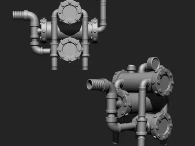 Plumbing Parts IMM Brush Pack 10 in One Vol 4 3D model