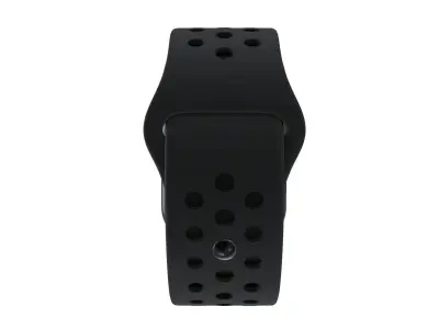 Apple Watch 7 - Silver Stainless Steel Case Midnight Sport Band Low-poly 3D model