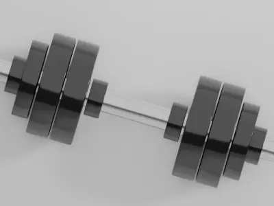 Equipment Gym Dumbbell Weight 3D model 3D model