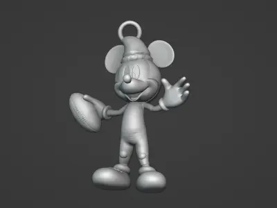 Football Mickey Christmas Ornament 3D print model