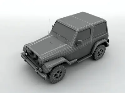 Jeep Wrangler 4x4 Low-poly 3D model