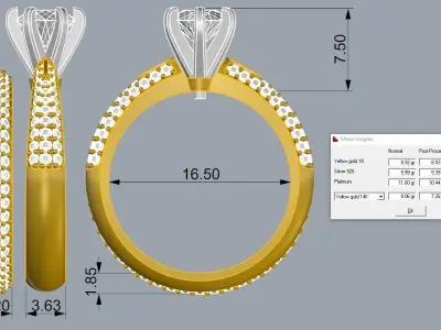Gold ring Jewelry 3D print model
