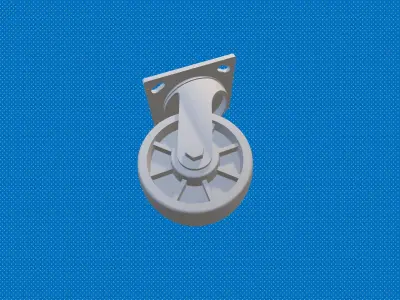 Wheel For Containers and Boxes 3D print model