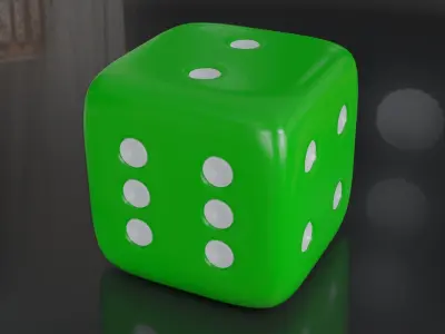 Playing Dice High Poly Free 3D model