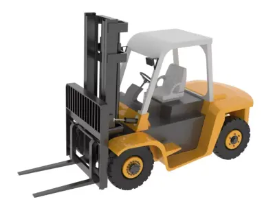 Forklift truck 3D model by SalamSadeq from CGTrader