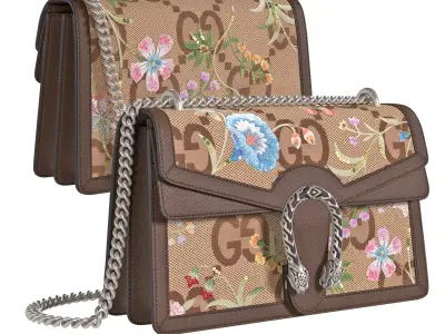 Gucci Dionysus jumbo GG small shoulder bag 3D model