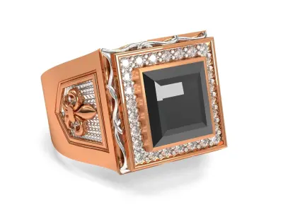 Men royal Ring  3D print model