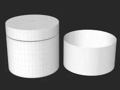 Cosmetics Jar with Cream 3D model