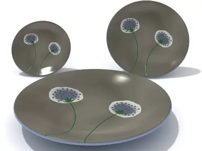 78 models of porcelain dishes 3D model