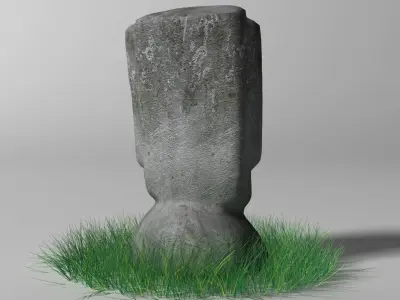 Moai statue Low-poly 3D model