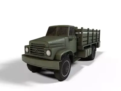 sungri truck lowpoly Low-poly 3D model