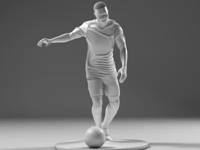 Footballer 05 Footstrike 01 Stl 3D print model