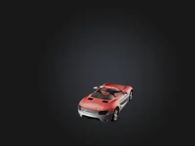 Realistic Car Toy Low-poly 3D model