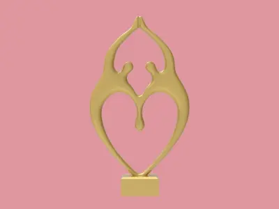 Couple Statue Sculpture 3D print model