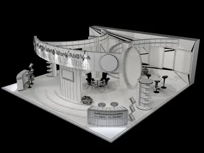 Booth Exhibition Stand a391 3D model
