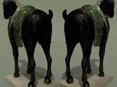 Horse Statuette F 3D model