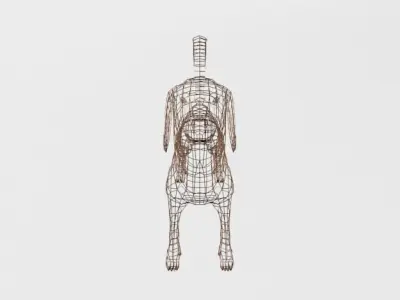 Beagle Dog Low-poly 3D model