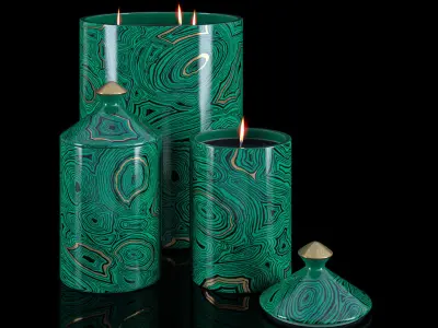 Fornasetti Candles Set Low-poly 3D model