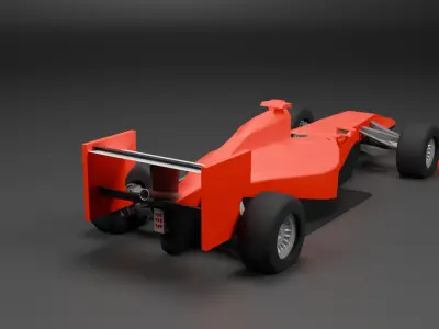 Low Poly F1 Race Car Low-poly 3D model