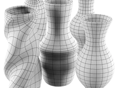 Vase decor Low-poly 3D model