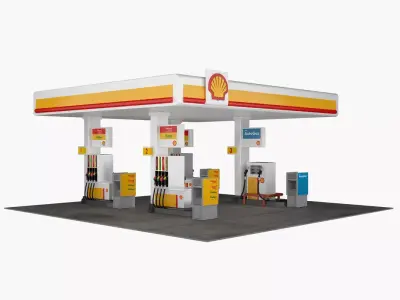 Gas Station 3D model