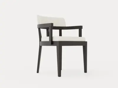 North dining chair black ash Low-poly 3D model