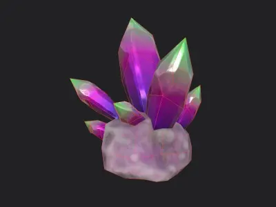 Crystals crystal Low-poly 3D model