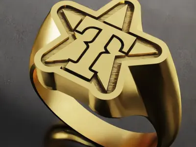 Texas Rangers Baseball Fans Rings 3D Print Models 3D print model