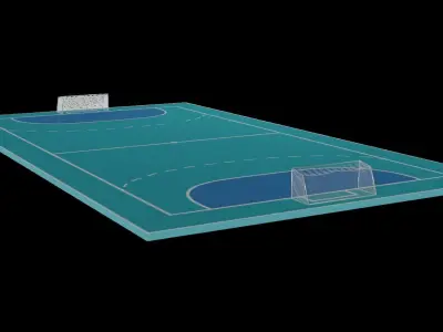 Handball Court 3D model