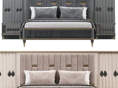 Diamond Luxury Bed By Evgor Collection 3D model