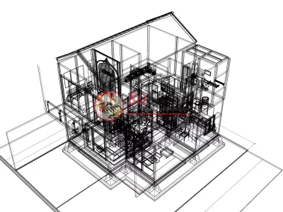 House 10x13m code 623 - Sketchup 3D model 3D model 3D model