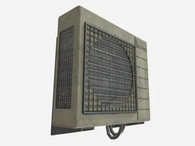 Aircon - Air Conditioner Low-poly 3D model