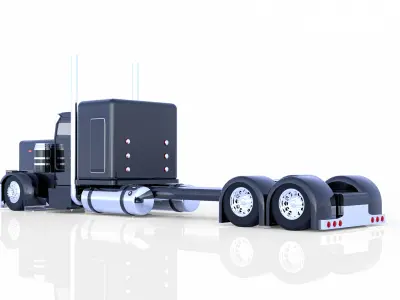 Peterbilt 379 Stretched 3D model