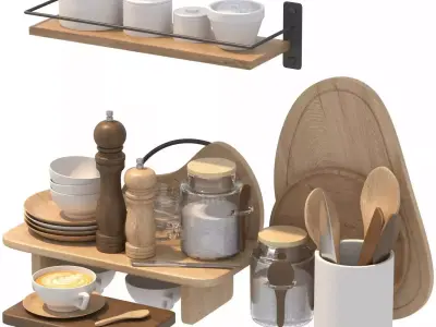Kitchen Tableware 3D Model Pack