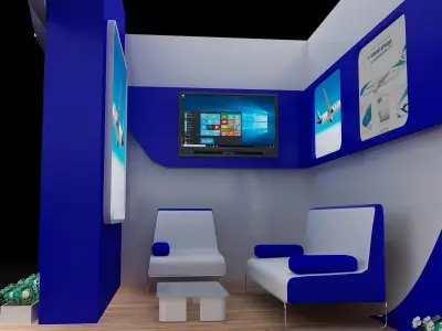 Booth Exhibition Stand a254a  3D model
