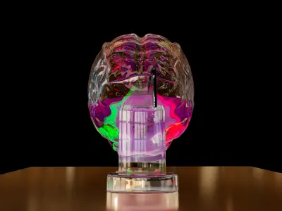 Brain like Vase Glass 3D print model