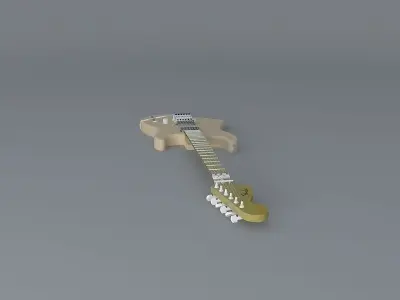 A Jackson style guitar Free 3D model