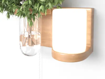Isla Wall Mounted Lamp Glass Vase 3D model