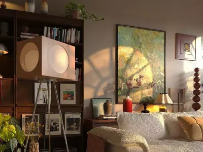Living room 3D model 54