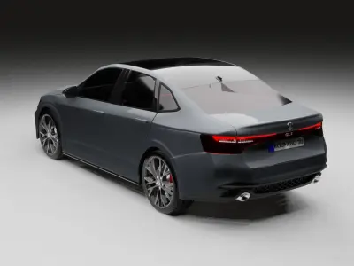 Volkswagen Jetta GLI 2025 Low-poly 3D model